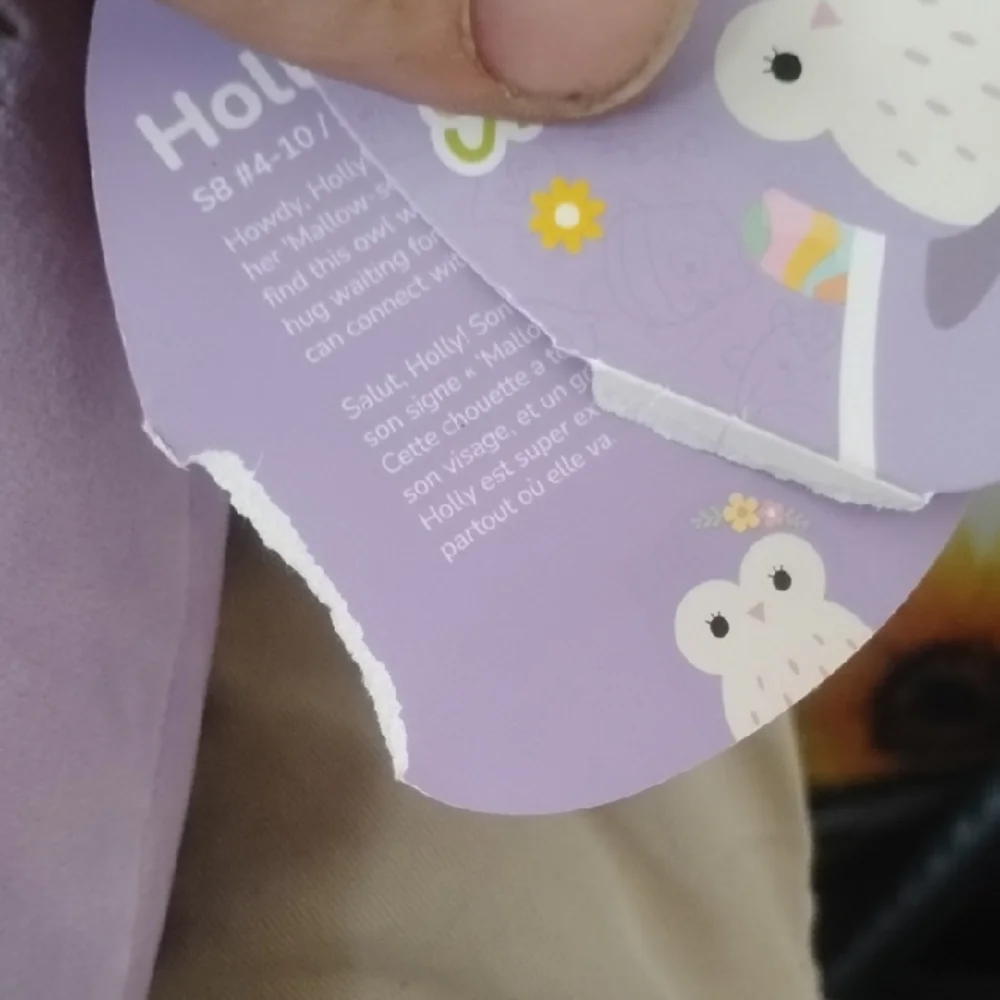 Squishmallows Lavender and Cream Holly The Owl